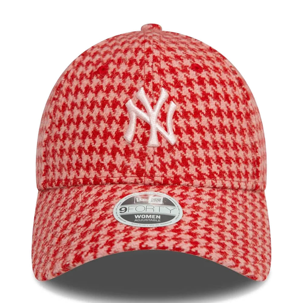 NEW YORK YANKEES HOUNDSTOOTH MLB FABRIC RED 9FORTY CAP