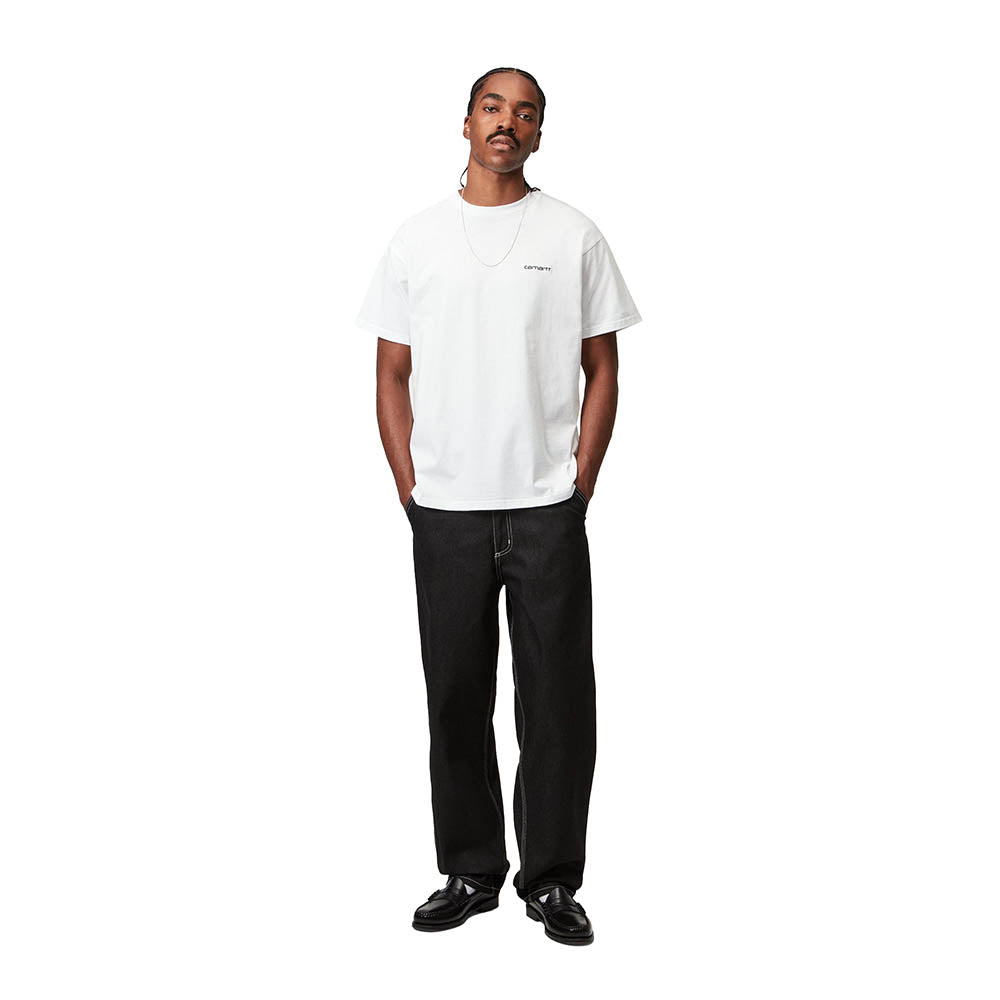 S/S SCRIPT EMBROIDERY T-SHIRT