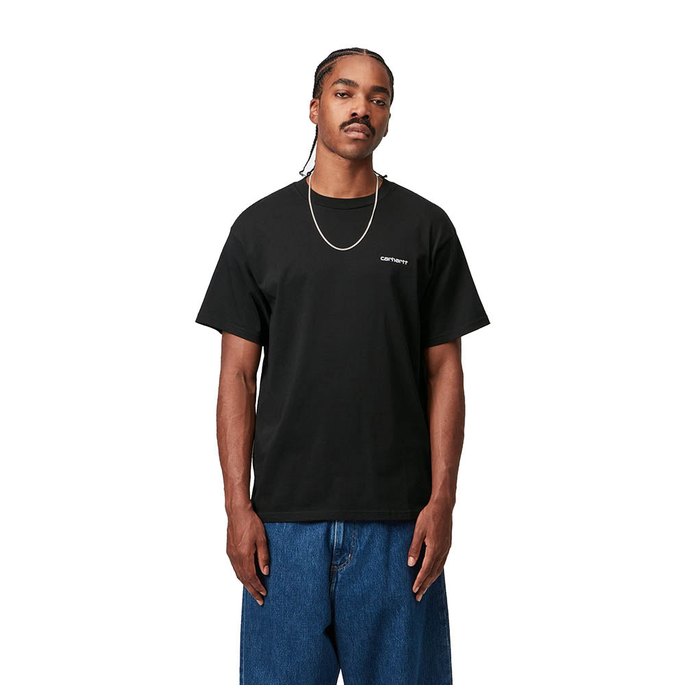 S/S SCRIPT EMBROIDERY T-SHIRT