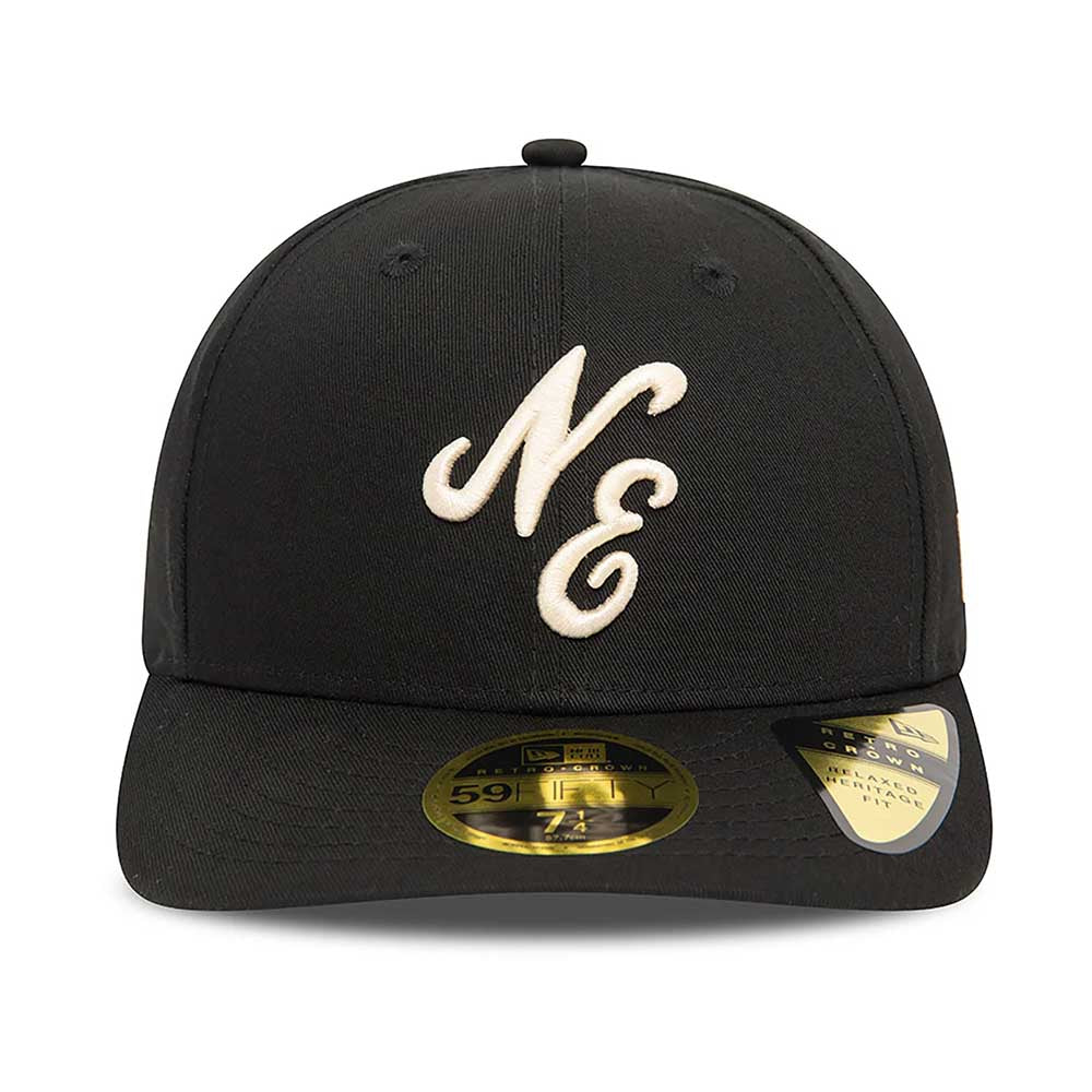 NEW ERA HERITAGE SCRIPT BLACK LOW PROFILE 59FIFTY CAP