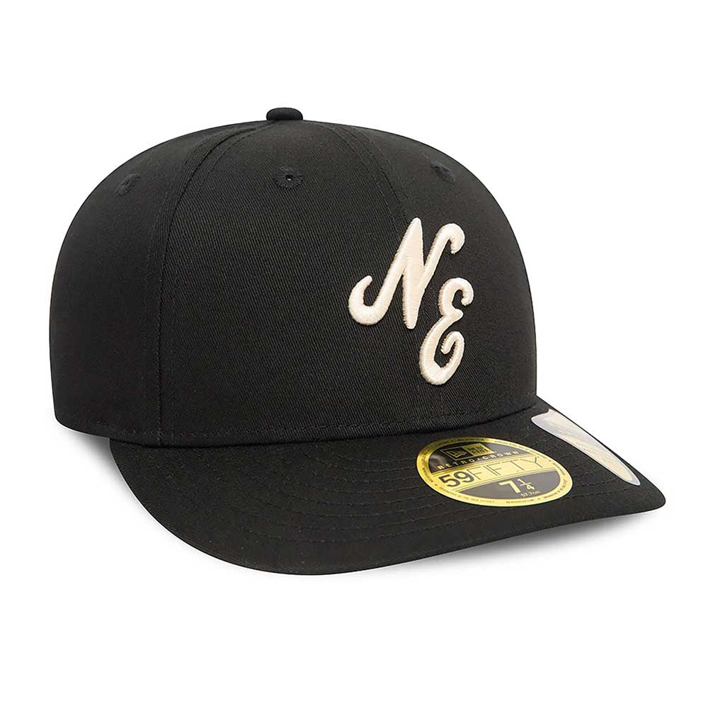 NEW ERA HERITAGE SCRIPT BLACK LOW PROFILE 59FIFTY CAP