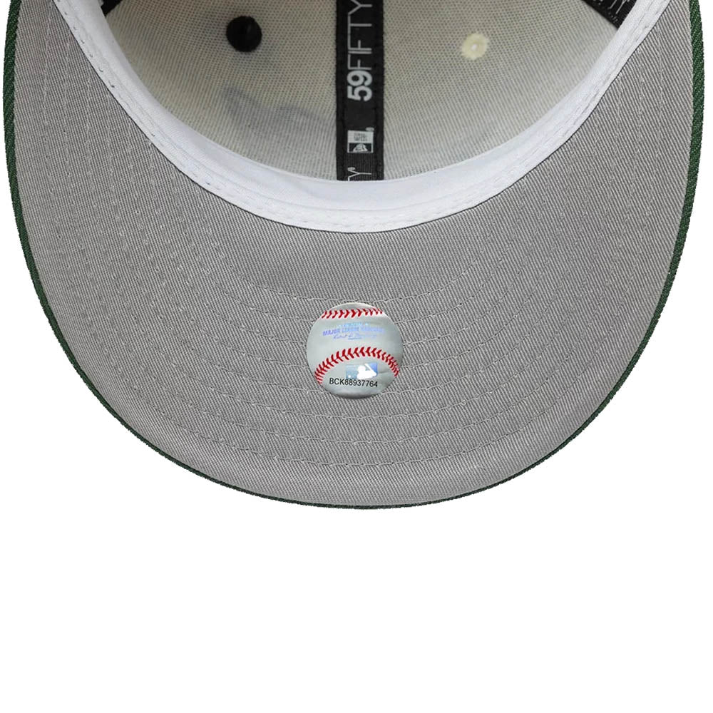 LA ANGELS MLB PIN CREAM DARK GREEN 59FIFTY CAP