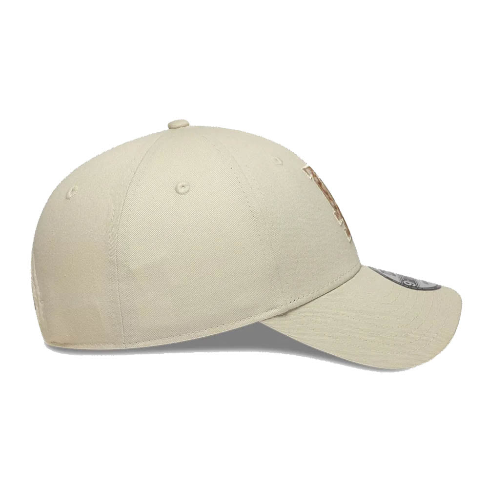 LA DODGERS FAUX PONY INFILL ANIMAL PRINT CREAM 9FORTY CAP