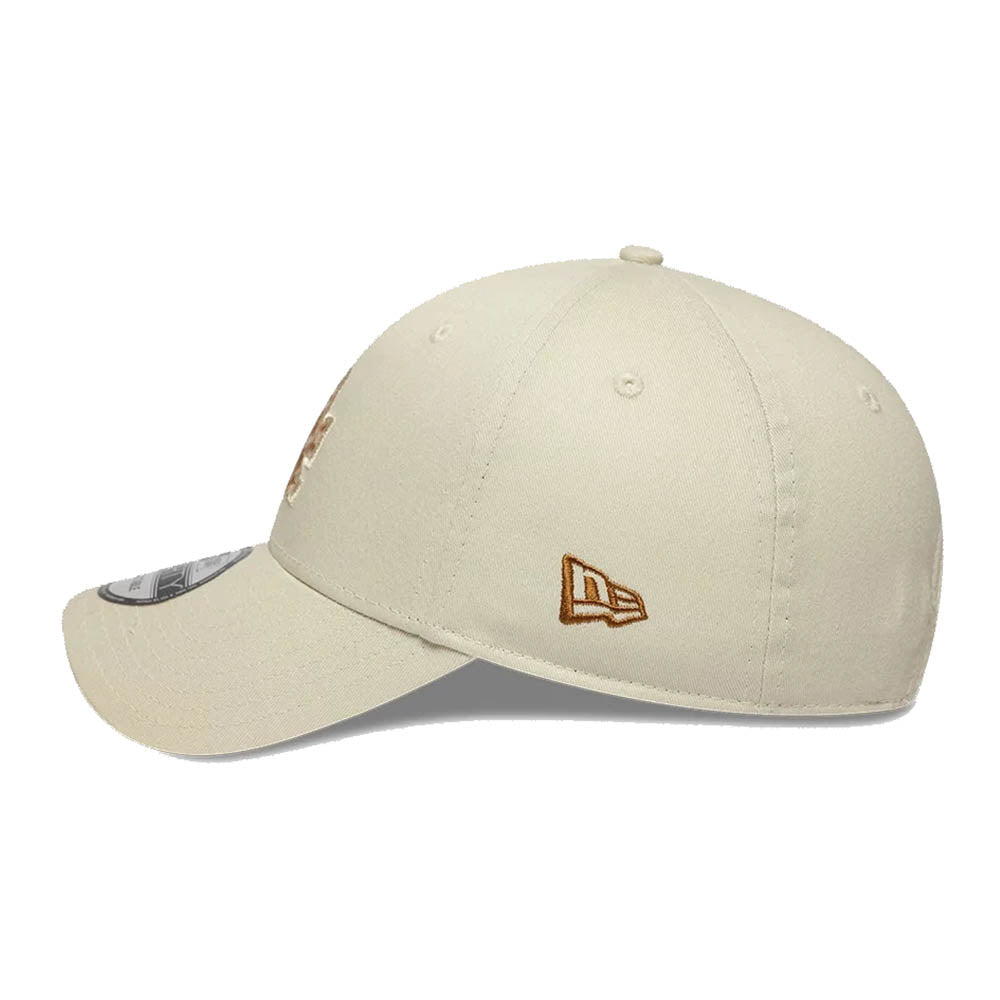 LA DODGERS FAUX PONY INFILL ANIMAL PRINT CREAM 9FORTY CAP
