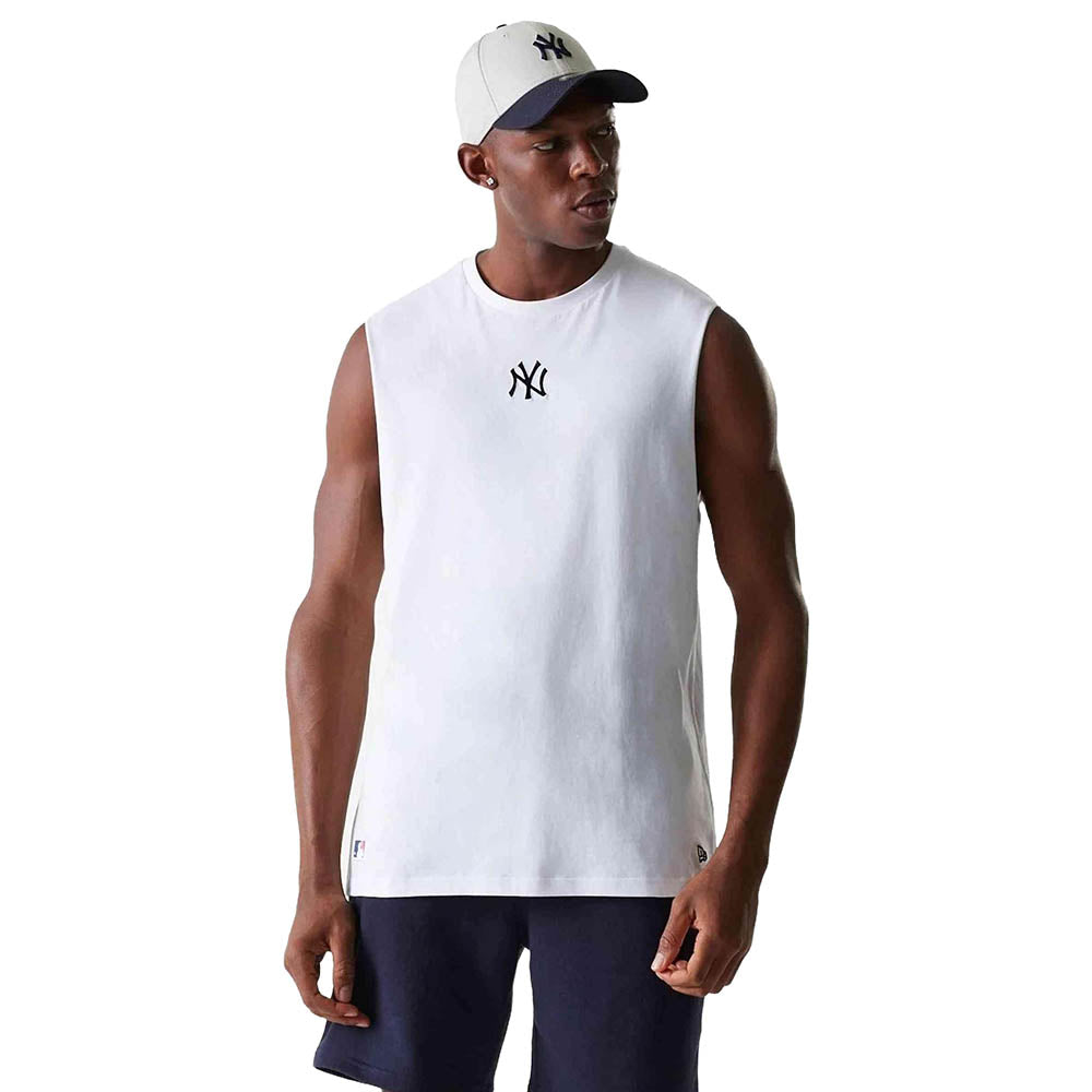 NEW YORK YANKEES MLB MIDI WHITE SLEEVELESS TEE
