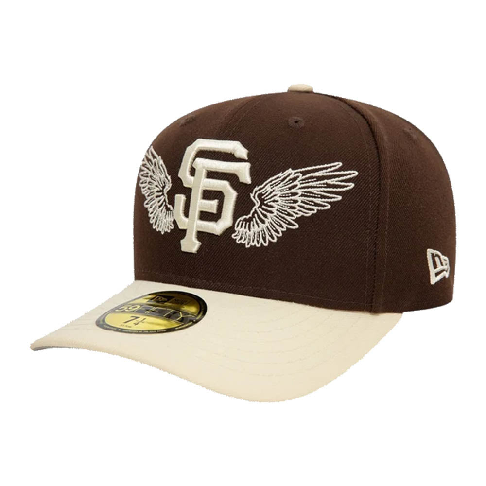 SAN FRANCISCO GIANTS MLB TEAM WINGS DARK BROWN 59FIFTY CAP