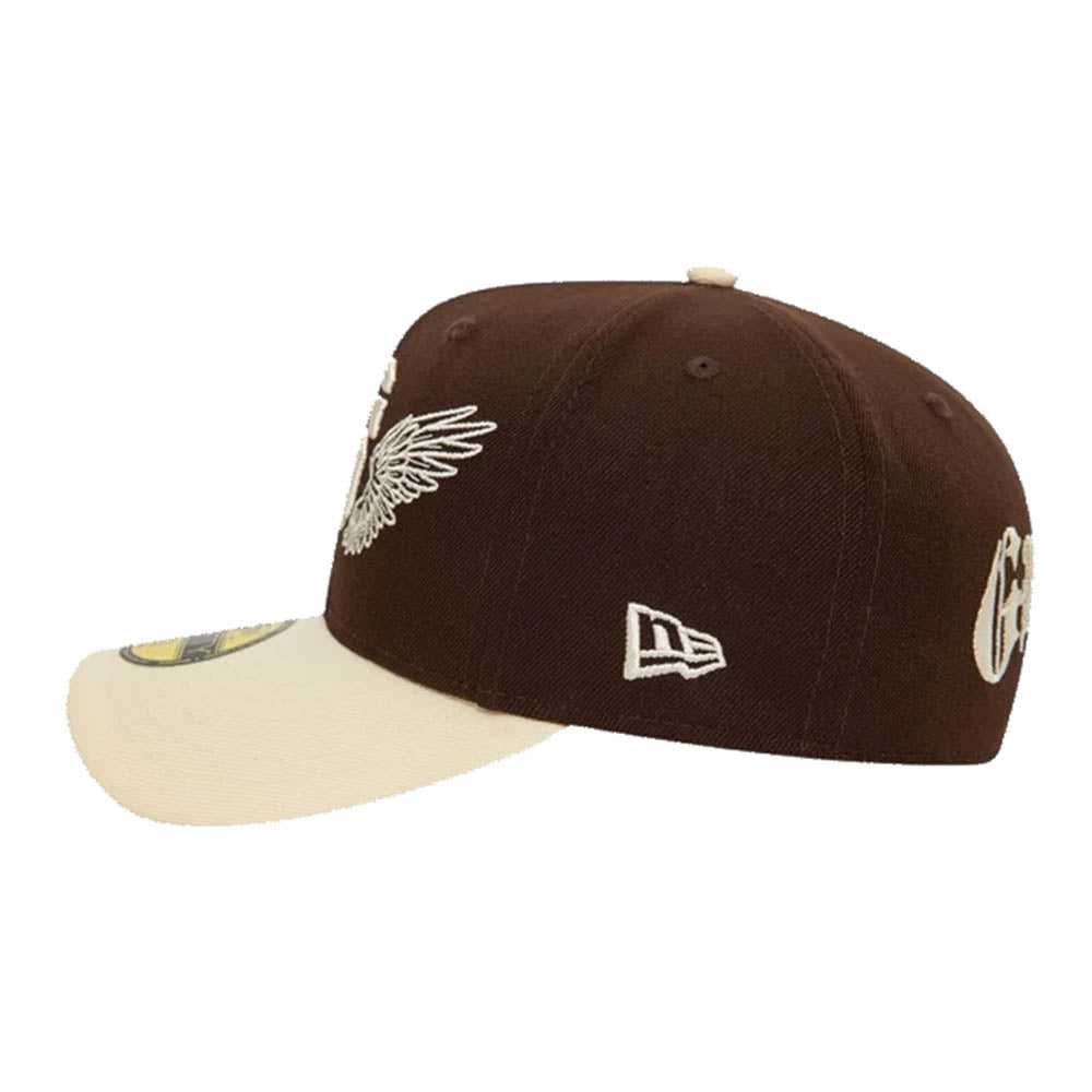 SAN FRANCISCO GIANTS MLB TEAM WINGS DARK BROWN 59FIFTY CAP