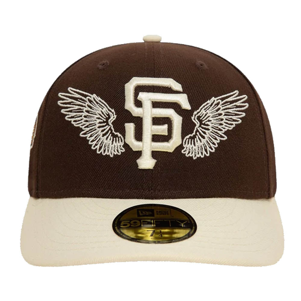 SAN FRANCISCO GIANTS MLB TEAM WINGS DARK BROWN 59FIFTY CAP
