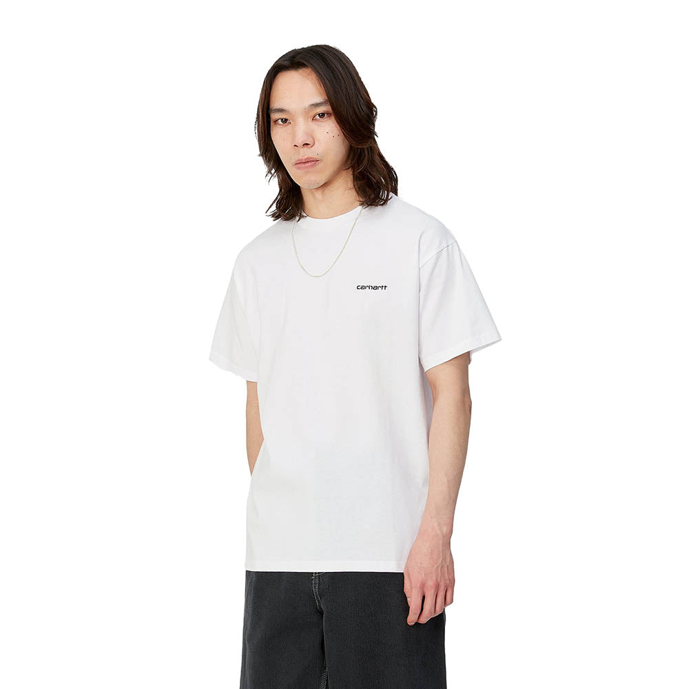 S/S SCRIPT EMBROIDERY T-SHIRT