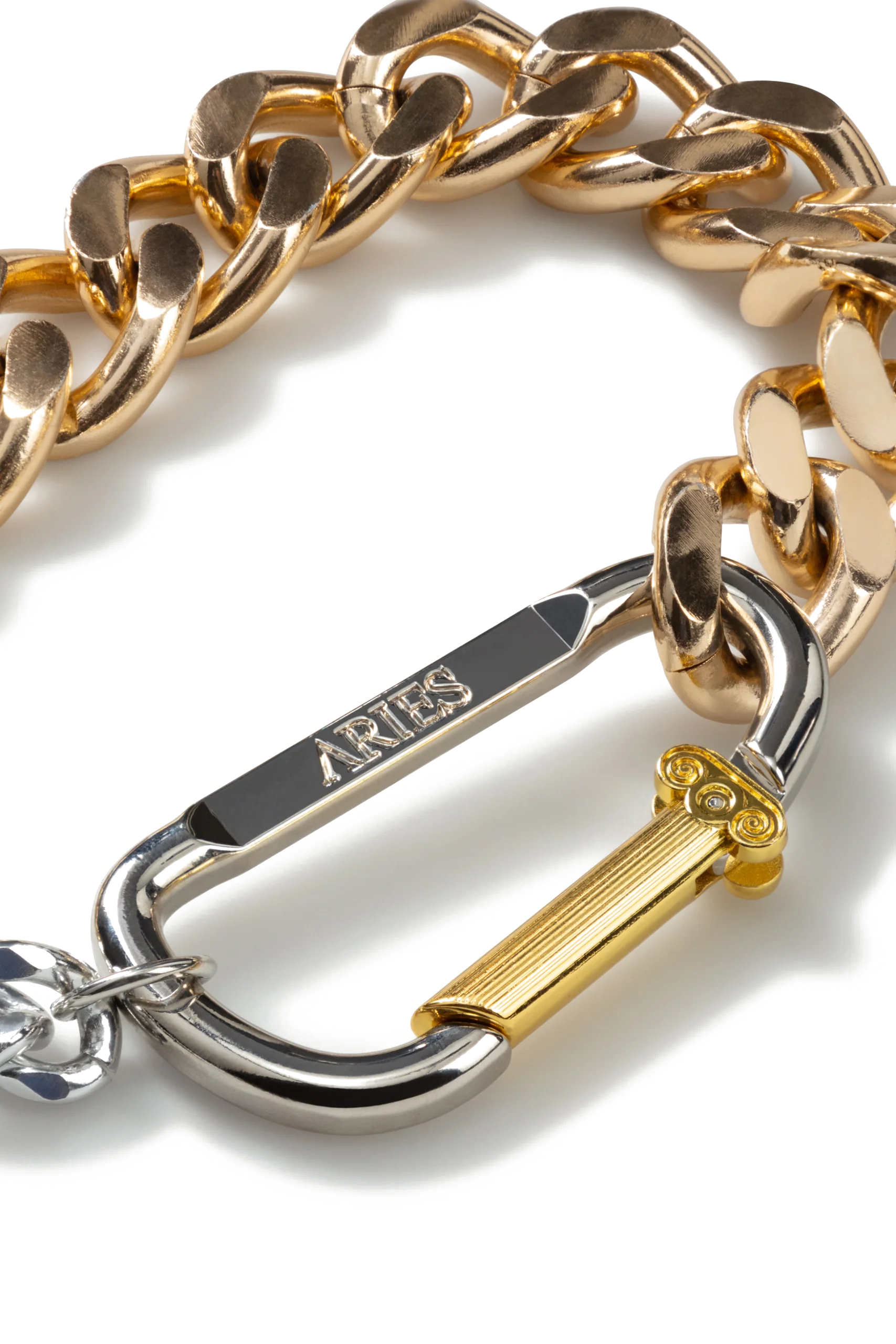 COLONNE CARABINER GOLD CHUNKY NECKLACE