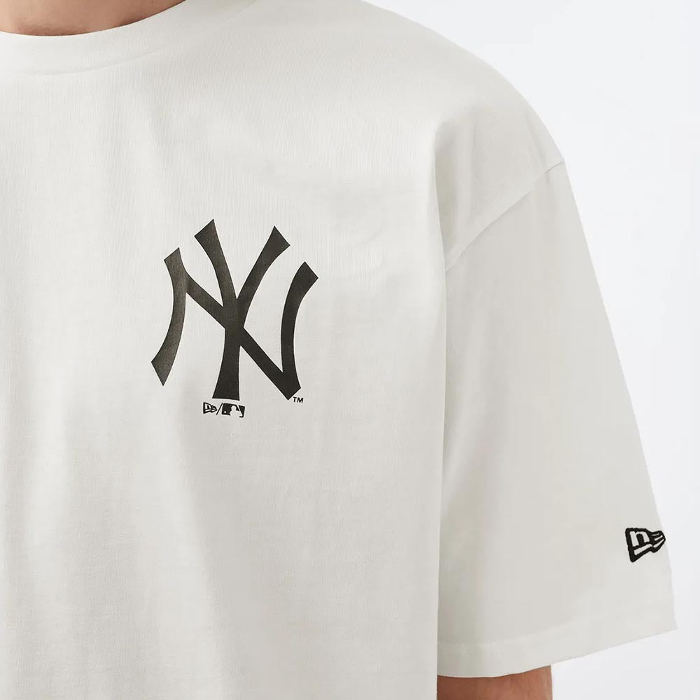 NEW YORK YANKEES LOGO OFF WHITE OVERSIZED T-SHIRT
